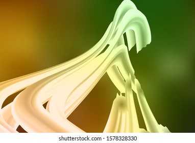 Dark Green, Yellow vector texture with curved lines. Glitter abstract illustration with wry lines. Elegant pattern for a brand book. - Shutterstock ID 1578328330