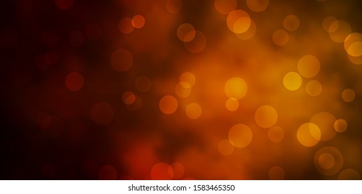 Dark Green, Yellow vector texture with disks. Abstract colorful disks on simple gradient background. Design for posters, banners.