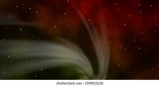 Dark Green, Yellow vector texture with beautiful stars. Colorful illustration with abstract gradient stars. Best design for your ad, poster, banner.