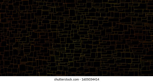 Dark Green, Yellow vector texture in rectangular style. New abstract illustration with rectangular shapes. Template for cellphones.