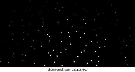 Dark Green, Yellow vector texture with beautiful stars. Shining colorful illustration with small and big stars. Pattern for websites, landing pages.
