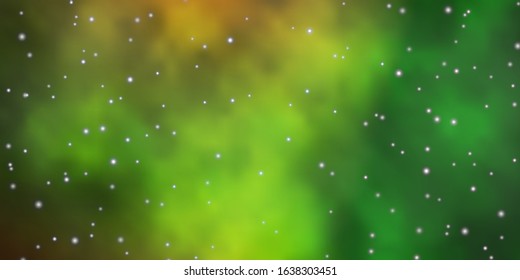 Dark Green, Yellow vector texture with beautiful stars. Colorful illustration with abstract gradient stars. Pattern for wrapping gifts.