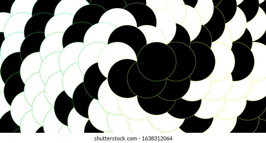 Dark Green, Yellow vector texture with disks. Modern abstract illustration with colorful circle shapes. New template for a brand book.