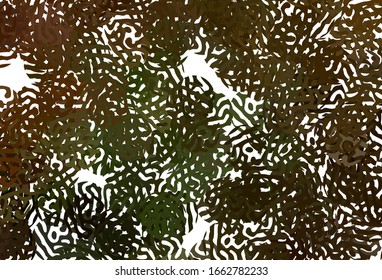 Dark Green, Yellow vector texture with abstract forms. Colorful chaotic forms with gradient in modern style. Modern design for your business card.