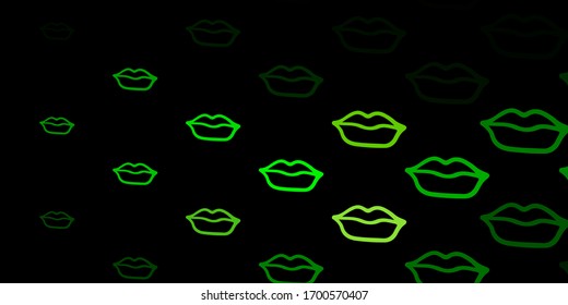 Dark Green, Yellow vector texture with women's rights symbols. Simple design in abstract style with women’s rights activism. Design for International Women’s Day.