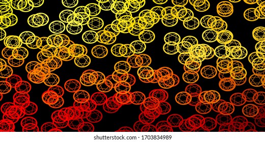 Dark Green, Yellow vector texture with religion symbols. Colorful vintage illustration with gradient alchemy shapes. Best design halloween events.