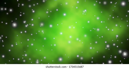 Dark Green, Yellow vector texture with beautiful stars. Shining colorful illustration with small and big stars. Theme for cell phones.