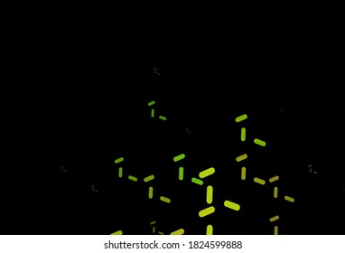 Dark Green, Yellow vector texture with colored lines. Modern geometrical abstract illustration with Lines. Best design for your ad, poster, banner.