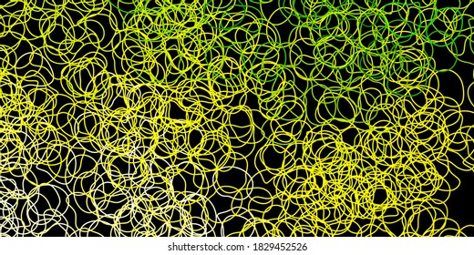 Dark green, yellow vector texture with memphis shapes. Simple design in abstract style with gradient forms. Background for cell phones.