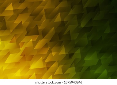 Dark Green, Yellow vector texture in rectangular style. Glitter abstract illustration with rectangular shapes. Modern template for your landing page.