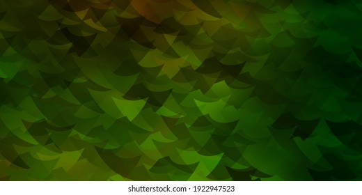 Dark Green, Yellow vector texture with poly style with cubes. Illustration with colorful triangles, rectangles. Best design for posters, banners.