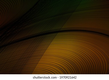 Dark Green, Yellow vector texture with bent lines. Colorful illustration in abstract style with gradient. Background for cell phone screens.
