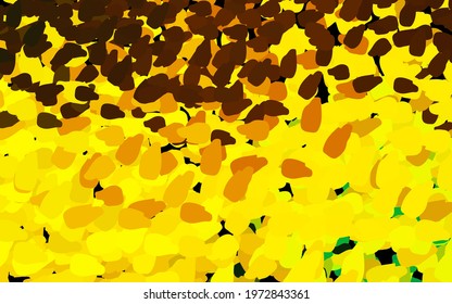 Dark Green, Yellow vector texture with abstract forms. Simple colorful illustration with abstract gradient shapes. Best smart design for your business.