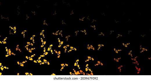 Dark green, yellow vector texture with memphis shapes. Simple design in abstract style with gradient forms. Simple illustration for your web site.