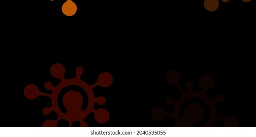 Textura vectorial amarilla verde oscuro con símbolos de la enfermedad. Diseño simple en estilo abstracto con formas de infección. Fondo de escritorio para la protección de la salud.