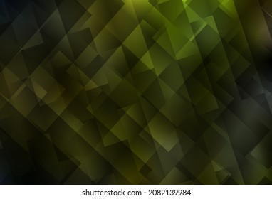 Verde oscuro, textura vectorial amarilla en forma rectangular. Ilustración abstracta brillante con formas rectangulares. Patrón de anuncios comerciales, folletos, folletos