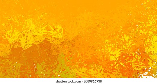 Verde oscuro, textura vectorial amarilla con triángulos aleatorios. Ilustración de material web con triángulos abstractos coloridos. Una adición fácil a sus comerciales.