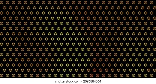 Dark Green, Yellow vector texture with religion symbols. Illustration with magical signs of spiritual power. Simple base for your occult design.