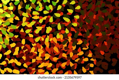Dark Green, Yellow vector texture with abstract forms. Simple colorful illustration with abstract gradient shapes. Elegant design for wallpapers.
