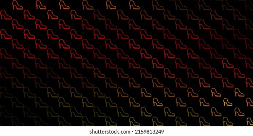Dark green, yellow vector texture with women's rights symbols. Colorful illustration with gradient feminism shapes. Design for International Women’s Day.