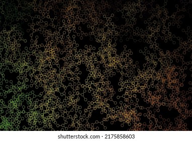 Dark Green, Yellow vector texture with artificial intelligence concept. Shining illustration with AI shapes on abstract template. Pattern for science, futuristic designs.