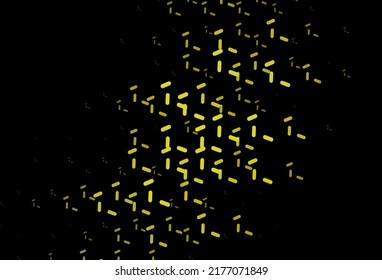 Dark Green, Yellow vector texture with colored lines. Glitter abstract illustration with colorful sticks. Best design for your ad, poster, banner.
