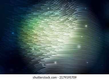 Verde oscuro, textura vectorial amarilla con líneas irregulares. Ilustración colorida completamente nueva en estilo curvo. Nueva composición para tu libro de marcas.