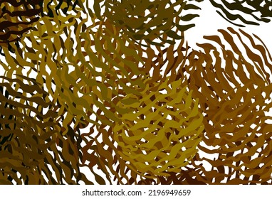 Dark Green, Yellow vector texture with wry lines. Smart illustration in abstract style with gradient lines.  Brand new design for your ad.