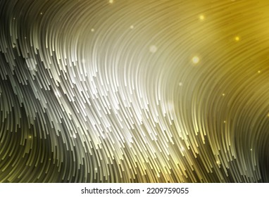 Dark Green, Yellow vector texture with curved lines. An elegant bright illustration with gradient lines. Abstract design for your web site.