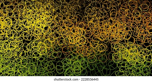 Dark green, yellow vector texture with memphis shapes. Illustration with colorful shapes in abstract style. Smart design for your business.