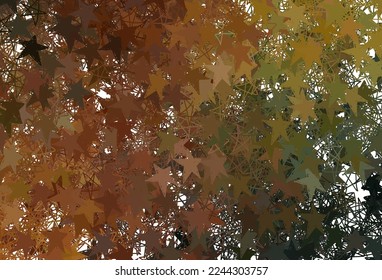 Dark Green, Yellow vector texture with beautiful stars. Modern geometrical abstract illustration with stars. Pattern for futuristic ad, booklets.