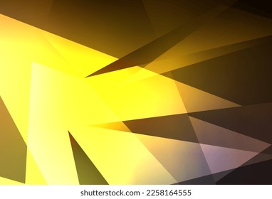 Dark Green, Yellow vector texture with triangular style. Illustration with set of colorful triangles. Modern template for landing page.