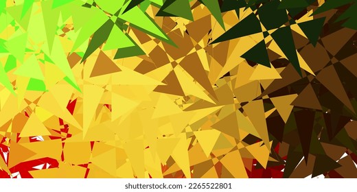 Dark Green, Yellow vector texture with memphis shapes. Colorful illustration with simple gradient shapes. Elegant design for wallpaper set.