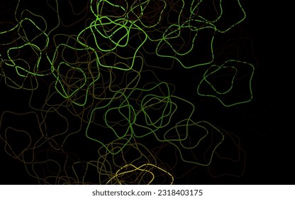 Dark Green, Yellow vector texture with abstract forms. Decorative design in abstract style with random forms. Elegant design for wallpapers.
