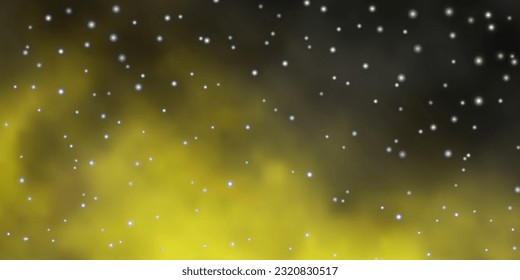 Dark Green, Yellow vector texture with beautiful stars. Colorful illustration in abstract style with gradient stars. Best design for your ad, poster, banner.