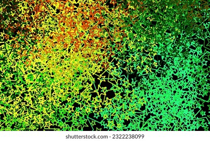 Dark Green, Yellow vector texture with beautiful stars. Decorative shining illustration with stars on abstract template. Template for cosmic backgrounds.