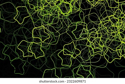 Dark Green, Yellow vector texture with abstract forms. Decorative design in abstract style with random forms. Background for a cell phone.