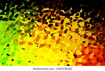 Dark Green, Yellow vector texture with abstract forms. Modern abstract illustration with colorful random forms. Best smart design for your business.