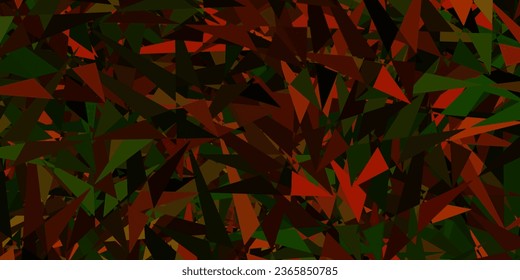 Dark Green, Yellow vector texture with triangular style. Triangles on abstract background with colorful gradient. Simple design for your web site.