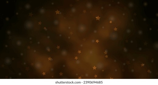 Dark Green, Yellow vector texture with beautiful stars. Blur decorative design in simple style with stars. Pattern for websites, landing pages.