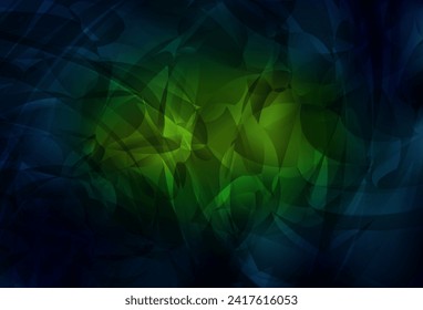 Dark Green, Yellow vector texture with abstract forms. Colorful chaotic forms with gradient in modern style. Modern design for your business card.