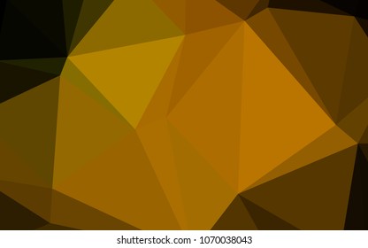 Dark Green, Yellow vector triangle mosaic texture. Glitter abstract illustration with an elegant design. That new template can be used for your brand book.
