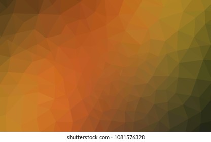 Dark Green, Yellow vector triangle mosaic cover. Colorful illustration in polygonal style with gradient. Brand new style for your business design.