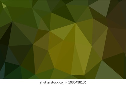 Dark Green, Yellow vector triangle mosaic template. Creative geometric illustration in Origami style with gradient. A completely new design for your business.