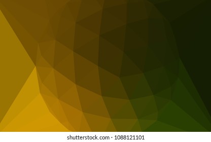 Dark Green, Yellow vector triangle mosaic texture with a diamond. Colorful illustration in a polygonal style. Best triangular design for your business.