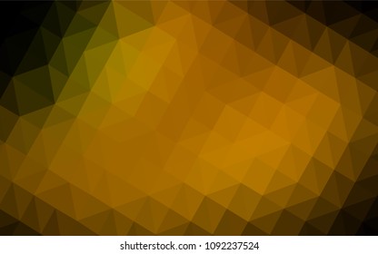 Dark Green, Yellow vector triangle mosaic template. Glitter abstract illustration with an elegant triangles. Textured pattern for your backgrounds.