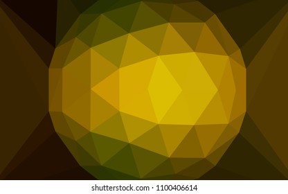 Dark Green, Yellow vector triangle mosaic template with a diamond. Colorful illustration in a polygonal style. Textured pattern for your backgrounds.