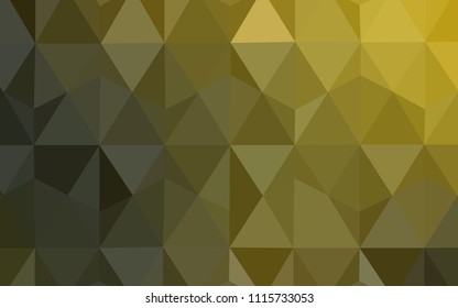 Dark Green, Yellow vector triangle mosaic template. Colorful illustration in abstract style with triangles. Brand new design for your business.