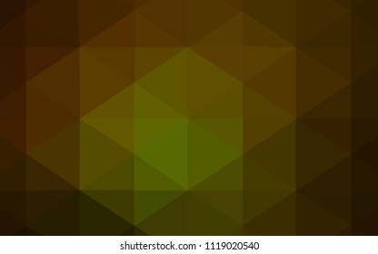 Dark Green, Yellow vector triangle mosaic texture. A completely new color illustration in a  polygonal style. A new texture for your design.