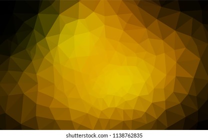 Dark Green, Yellow vector triangle mosaic cover. Colorful illustration in polygonal style with gradient. Polygonal design for your web site.